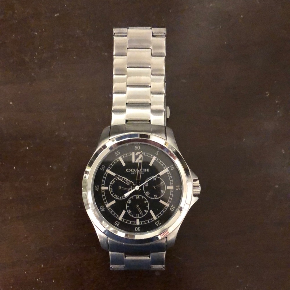 Coach stainless steel chronograph watch